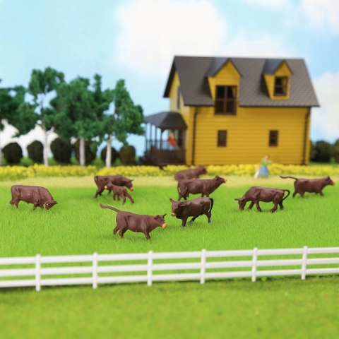 FIGURKI NA MAKIETĘ 1:87 H0 KROWY BRĄZOWE 36 SZTUK FIGURKI NA MAKIETĘ 1:87 H0 KROWY BRĄZOWE 36 SZTUK