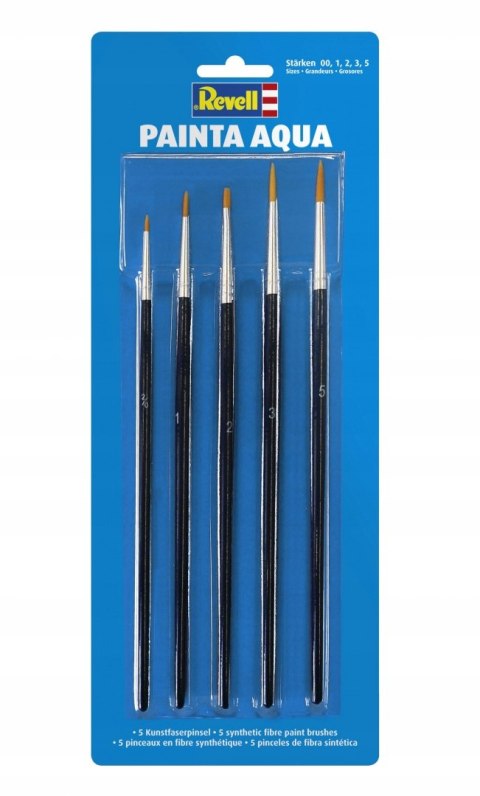 REVELL ZESTAW PĘDZLI PŁASKICH PAINTA AQUA 39624 REVELL ZESTAW PĘDZLI PŁASKICH PAINTA AQUA 39624