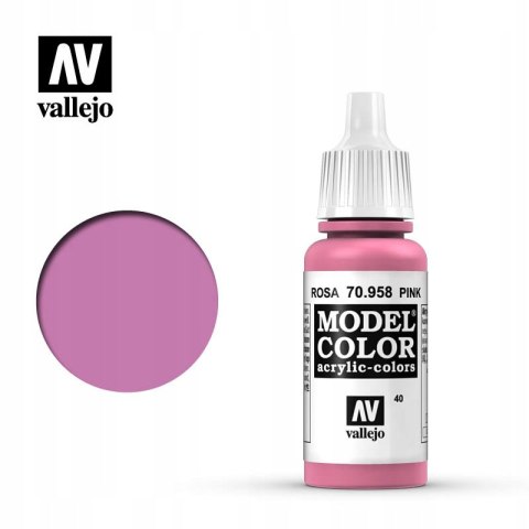 VALLEJO FARBA MODEL COLOR 040 PINK RÓŻOWY 70958 VALLEJO FARBA MODEL COLOR 040 PINK RÓŻOWY 70958