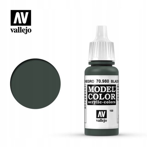 VALLEJO FARBA MODEL COLOR 100 BLACK GREEN 70980 VALLEJO FARBA MODEL COLOR 100 BLACK GREEN 70980