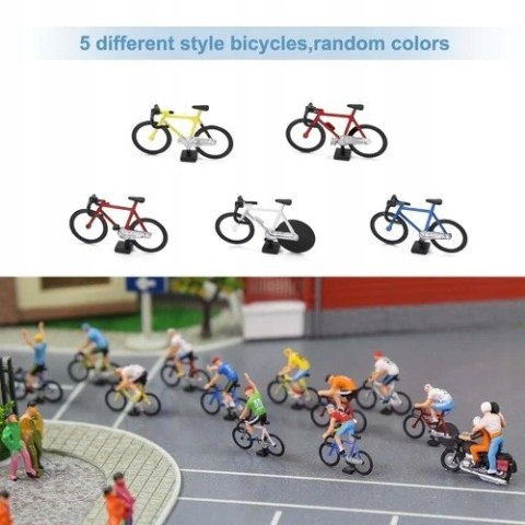 FIGURKI NA MAKIETĘ 1:87 H0 KOLARZE 14 SZT FIGURKI NA MAKIETĘ 1:87 H0 KOLARZE 14 SZT