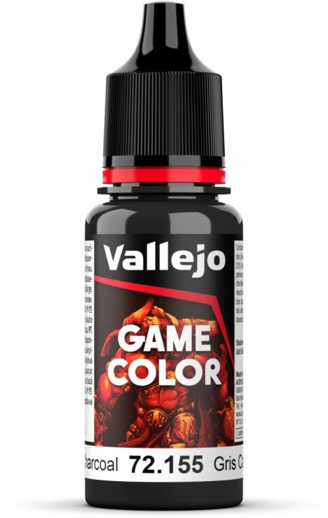FARBA VALLEJO GAME COLOR 18 ML CHARACOAL 72155 FARBA VALLEJO GAME COLOR 18 ML CHARACOAL 72155