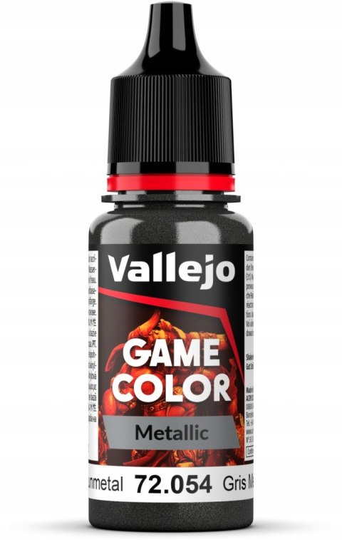 FARBA VALLEJO GAME COLOR METAL 18 ML DARK GUNMETAL 72054 FARBA VALLEJO GAME COLOR METAL 18 ML DARK GUNMETAL 72054