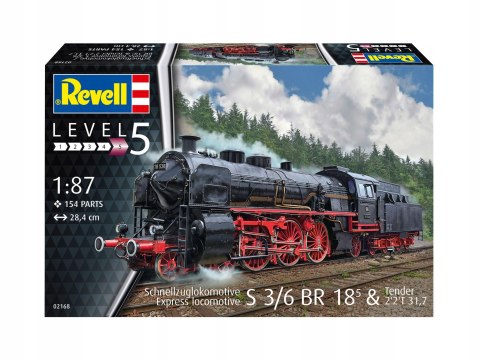 MODEL DO SKLEJANIA REVELL LOKOMOTYWA S3/6 BR18-TENDER 1:87 02168 MODEL DO SKLEJANIA REVELL LOKOMOTYWA S3/6 BR18-TENDER 1:87 02168
