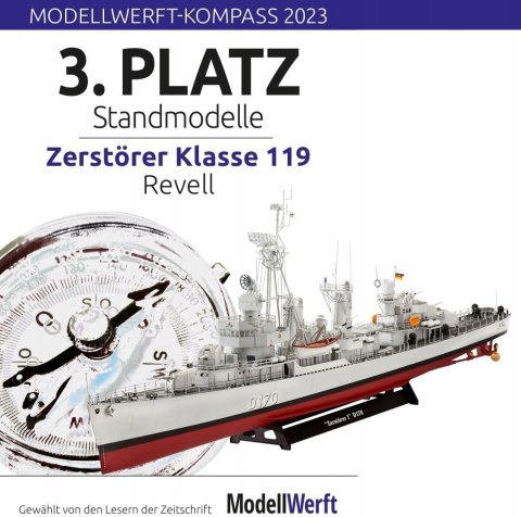 MODEL DO SKLEJANIA REVELL STATEK GERMAN DESTROYER CLASS 119 1:144 05179 MODEL DO SKLEJANIA REVELL STATEK GERMAN DESTROYER CLASS 119 1:144 05179