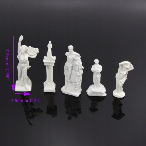 STATUETKI POSĄGI POMNIKI DO MAKIET H0 1:87 13 SZTUK