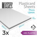 ARKUSZ ABS FORMATKA A4 1,5 mm 3 SZT ABS PLASTICARD GREEN STUFF WORLD 9107