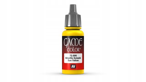 FARBA VALLEJO GAME COLOR 18 ML SUN YELLOW 72006 FARBA VALLEJO GAME COLOR 18 ML SUN YELLOW 72006