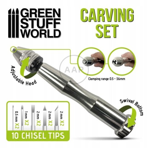 GREEN STUFF WORLD - Hobby Carving Set - ZESTAW DO RZEŹBIENIA 2537