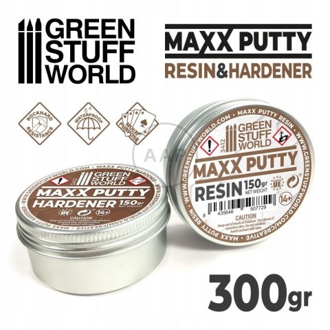 GREEN STUFF WORLD - SZPACHLÓWKA EPOXYDOWA MASILLA MAXX PUTTY 2x150 gr 3412