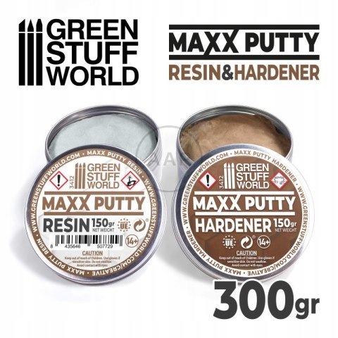 GREEN STUFF WORLD - SZPACHLÓWKA EPOXYDOWA MASILLA MAXX PUTTY 2x150 gr 3412