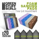 GSW Foam Sanding Pads - FINE GRIT ASSORTMENT x20 GĄBKI SZLIFIERSKIE 10976