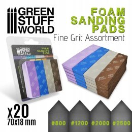 GSW Foam Sanding Pads - FINE GRIT ASSORTMENT x20 GĄBKI SZLIFIERSKIE 10976