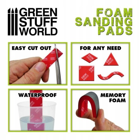 GSW Foam Sanding Pads - FINE GRIT ASSORTMENT x20 GĄBKI SZLIFIERSKIE 10976 GSW Foam Sanding Pads - FINE GRIT ASSORTMENT x20 GĄBKI SZLIFIERSKIE 10976
