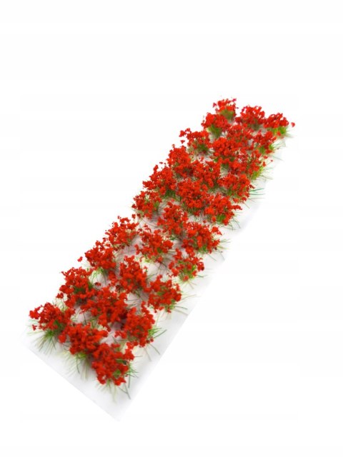 KWIATY NA MAKIETĘ KĘPKI TRAWY TUFT CZERWONE 8 mm 30 SZTUK