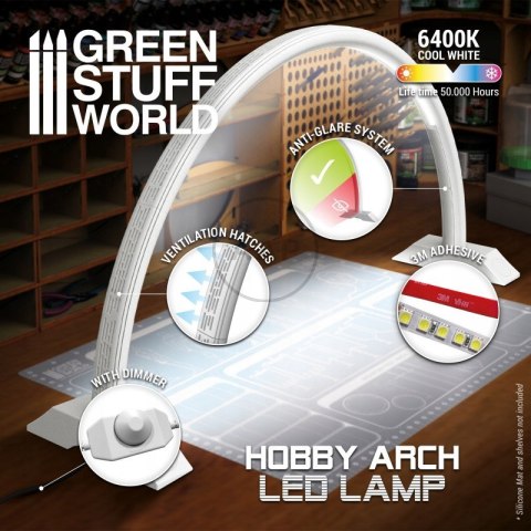 LAMPA LED MODELARSKA GREEN STUFF WORLD HOBBY ARCH - BIAŁA 11061