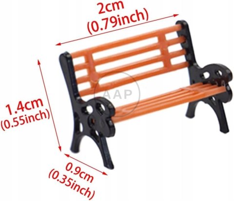 ŁAWKA ŁAWECZKA DO PARKU W SKALI H0 1:87 AAP 2 SZTUKI