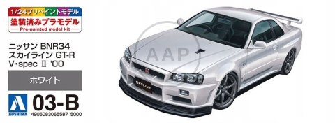 MODEL DO SKLEJANIA AOSHIMA NISSAN BNR34 SKYLINE GT-R SPEC II 1:24 AO06558