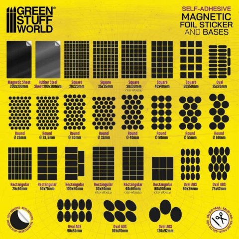NAKLEJKA MAGNETYCZNA NAKLEJKI KWADRATOWE 30 MM GREEN STUFF WORLD 12762 NAKLEJKA MAGNETYCZNA NAKLEJKI KWADRATOWE 30 MM GREEN STUFF WORLD 12762