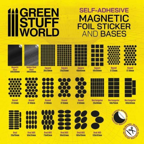 NAKLEJKA MAGNETYCZNA NAKLEJKI KWADRATOWE 40 MM GREEN STUFF WORLD 10850 NAKLEJKA MAGNETYCZNA NAKLEJKI KWADRATOWE 40 MM GREEN STUFF WORLD 10850