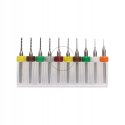 ZESTAW MINI WIERTEŁ DO PCB 0,3-1,2MM 10 SZTUK 11444