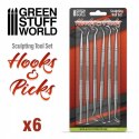 ZESTAW NARZĘDZI DO MODELOWANIA 6 SZTUK GREEN STUFF WORLD 1250