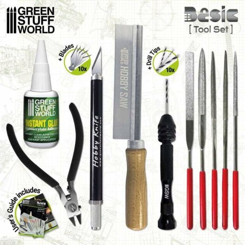 ZESTAW NARZĘDZI MODELARSKICH DLA POCZĄTKUJĄCYCH GREEN STUFF WORLD 11634 ZESTAW NARZĘDZI MODELARSKICH DLA POCZĄTKUJĄCYCH GREEN STUFF WORLD 11634