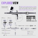 GAAHLERI 40133 AEROGRAF GHAD-39 0,35 MM & 0,5 MM - AIRBRUSH ADVANCED