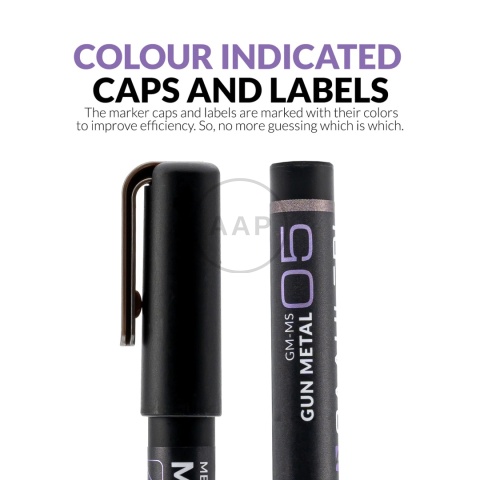 GAAHLERI - MARKER METALICZNY GUN METAL 1 SZTUKA GM-MS05