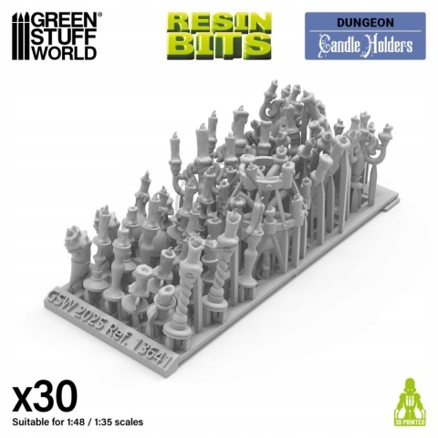 GREEN STUFF WORLD - DRUK 3D - ŚWIECZNIKI 30 SZT 1:48 13641