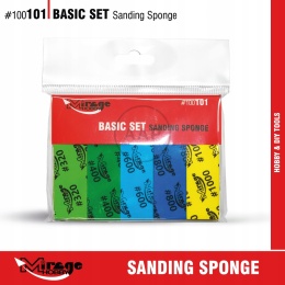MIRAGE 100101 GĄBKI DO SZLIFOWANIA BASIC SET SANDING SPONGE 10 SZT