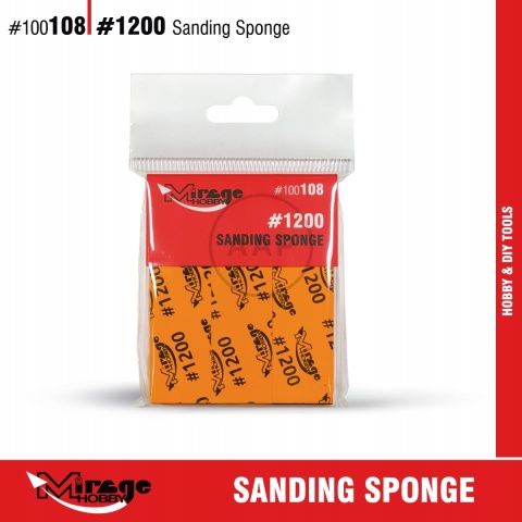 MIRAGE 100108 GĄBKI DO SZLIFOWANIA SANDING SPONGE #1200 6 SZT