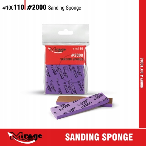 MIRAGE 100110 GĄBKI DO SZLIFOWANIA SANDING SPONGE #2000 6 SZT