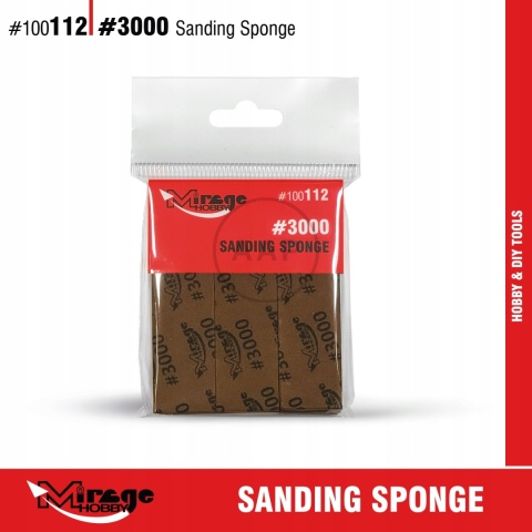 MIRAGE 100112 GĄBKI DO SZLIFOWANIA SANDING SPONGE #3000 6 SZT
