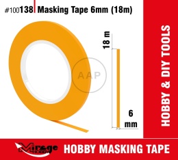 MIRAGE 100138 TAŚMA MASKUJĄCA MASKING TAPE 6mm (18m)