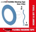 MIRAGE 100143 TAŚMA MASKUJĄCA ELASTYCZNA FLEXIBLE MASKING TAPE 3mm (18m)