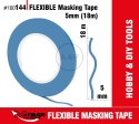 MIRAGE 100144 TAŚMA MASKUJĄCA ELASTYCZNA FLEXIBLE MASKING TAPE 5mm (18m)