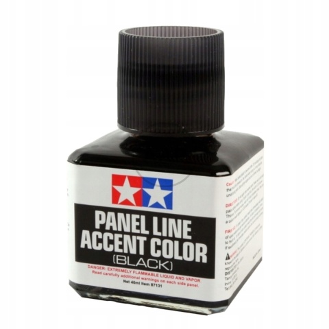 TAMIYA 87131 PANEL ACCENT COLOR BLACK - FARBA EMALIOWA CZARNA