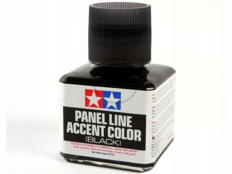 TAMIYA 87131 PANEL ACCENT COLOR BLACK - FARBA EMALIOWA CZARNA