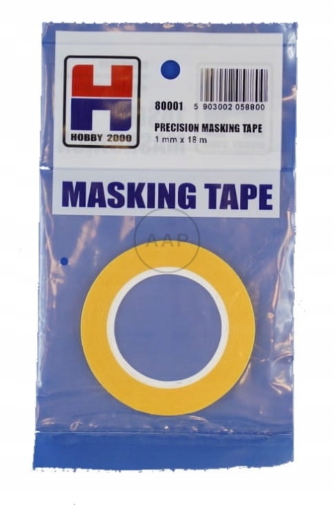 TAŚMA MASKUJĄCA HOBBY 2000 80001 PRECISION MASKING TAPE 1MM X 18M