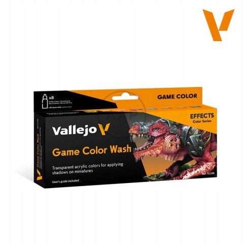 ZESTAW FARB VALLEJO GAME COLOR 72190 - Game Color Wash 8 x 18 ML