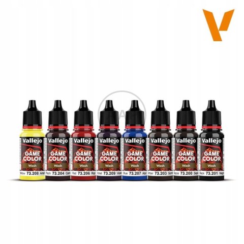 ZESTAW FARB VALLEJO GAME COLOR 72190 - Game Color Wash 8 x 18 ML