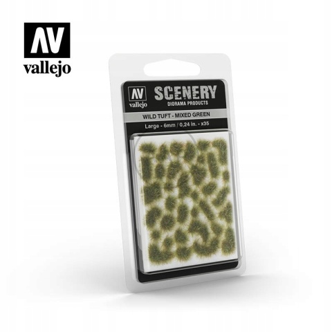 ROŚLINY VALLEJO WILD TUFT - MIXED GREEN 6mm SC416